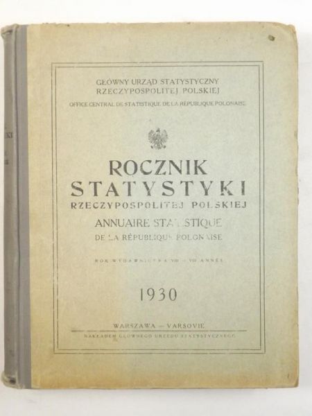 Rocznik Statystyki Rzeczypospolitej Polskiej, 1930 r.