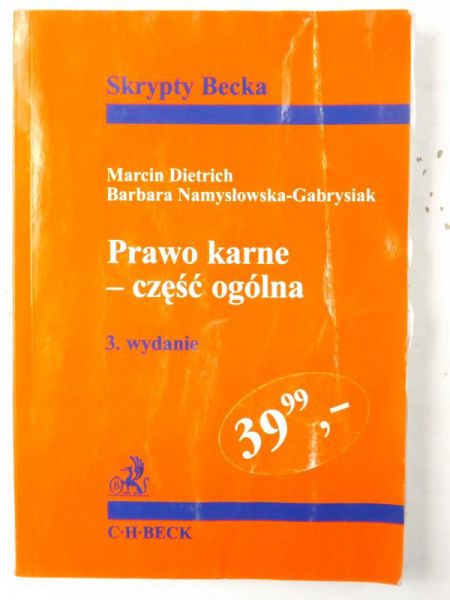 Prawo karne-część ogólna.