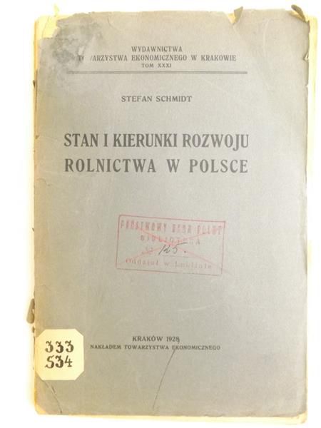 Stan i kierunki rozwoju rolnictwa w Polsce, 1928 r.