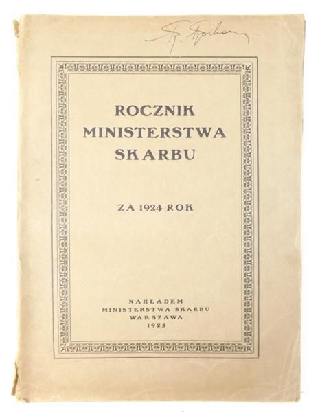Rocznik Ministerstwa Skarbu za 1924 rok, 1925 r.