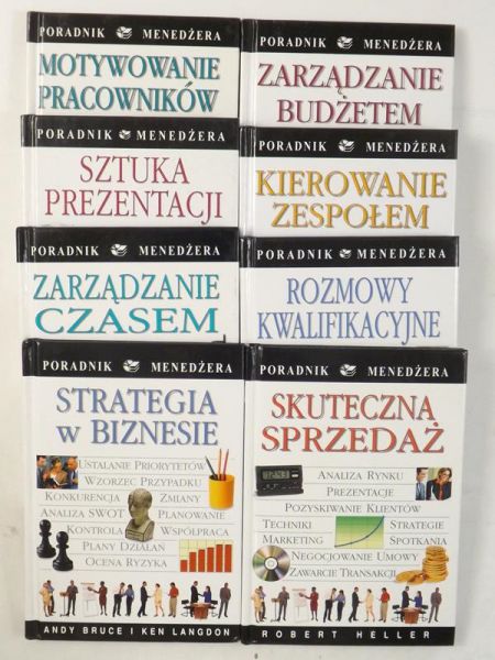 Heller Robert,   - Poradnik menedżera, zestaw 8 książek