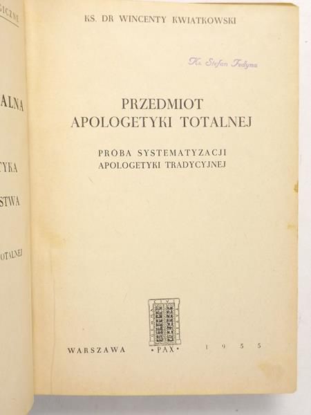 Przedmiot apologetyki totalnej