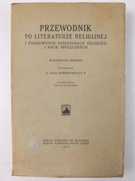 Przewodnik po literaturze religijnej i pokrewnych dziedzinach filozofji i nauk społecznych, 1927 r.