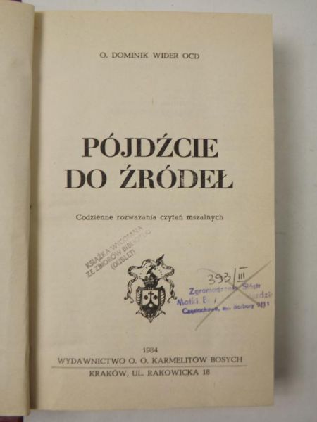 Pójdźcie do źródeł
