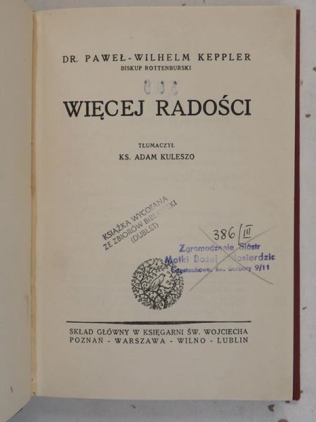 Więcej radości, ok. 1928 r.