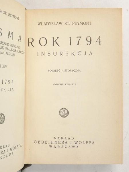 Rok 1794. Insurekcja. Powieść historyczna, 1931