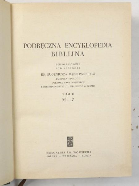 Podręczna encyklopedia biblijna, Tom II