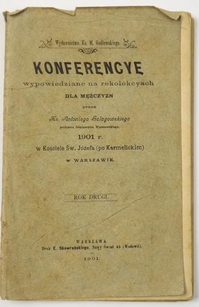 Konferencye, wypowiedziane na rekolekcyach dla mężczyzn, 1901