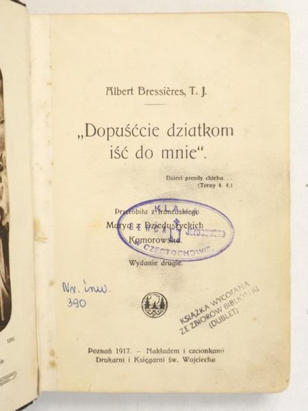 Bressieres Albert - Dopuśćcie dziatkom iść do mnie, 1916 r.