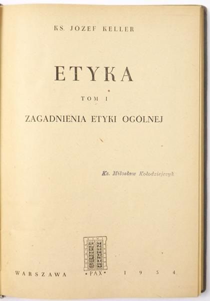 Etyka, Tom I