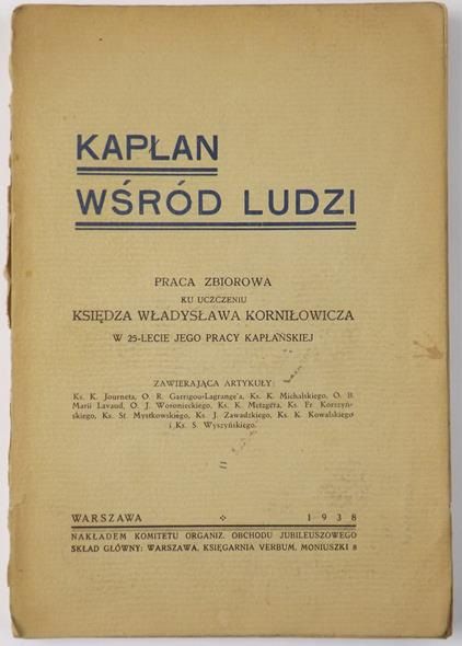 Kapłan wśród ludzi, 1938 r.