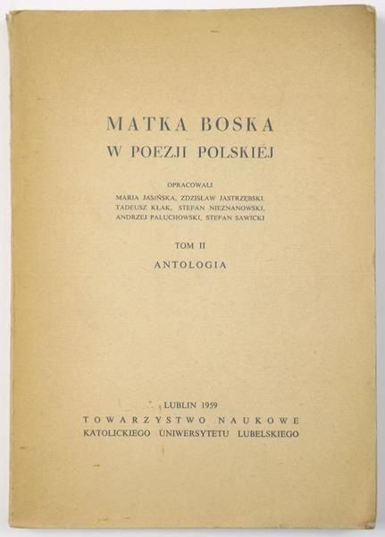 Szymański Józef   - Matka Boska w poezji polskiej