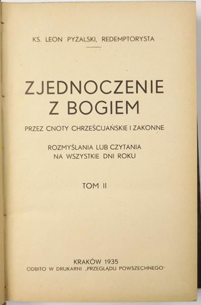 Zjednoczenie z Bogiem, Tom II, 1935 r.