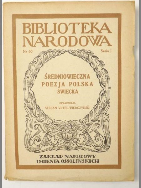 Średniowieczna poezja polska świecka, 1949 r.,  BN