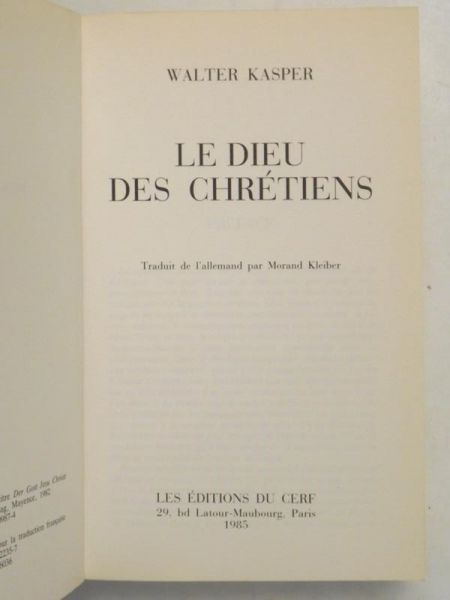 Le Dieu Des Chretiens