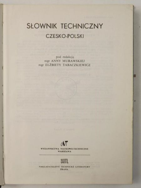 Słownik techniczny: czesko-polski