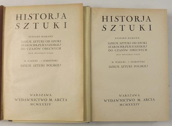 Hamann Ryszard - Historja sztuki, Tom  I-II, 1934 r.