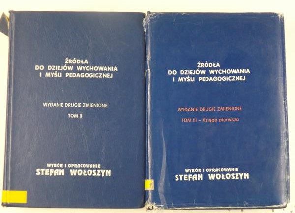 Źródła do dziejów wychowania i myśli pedagogicznej, Tom II i III