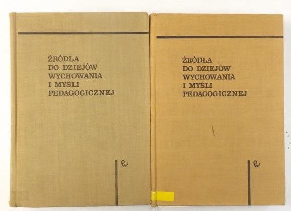 Źródła do dziejów wychowania i myśli pedagogicznej, Tom I-II