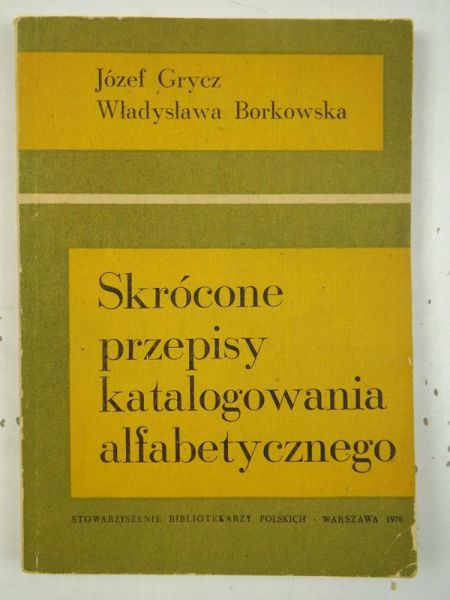 Skrócone przepisy katalogowania alfabetycznego