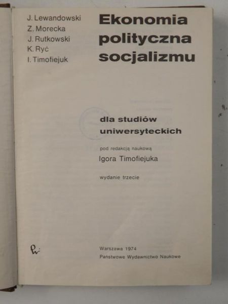 Ekonomia polityczna socjalizmu
