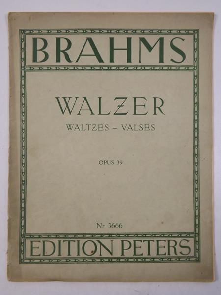 Brahms Johannes - Walzer fur Klavier zu 2 Handen. Opus 39