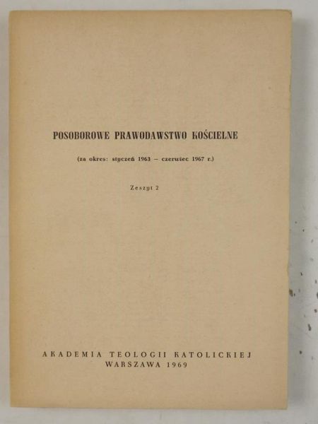 Posoborowe prawodawstwo kościelne, zeszyt 2