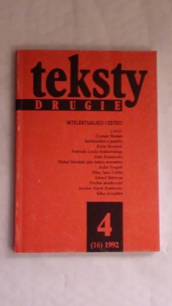 Teksty Drugie (16,1992)