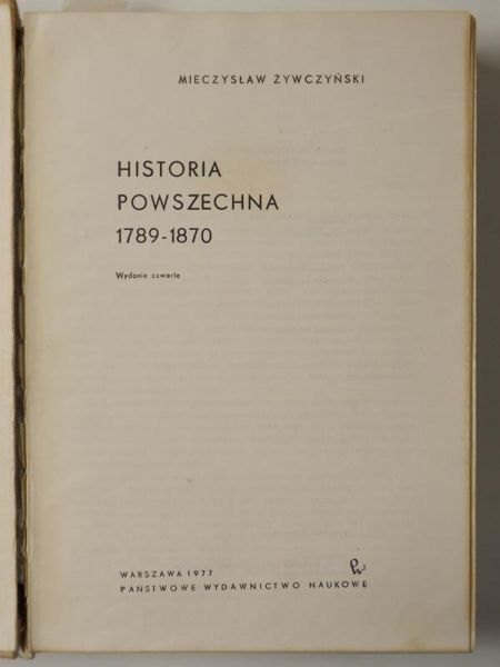 Historia powszechna 1789-1870