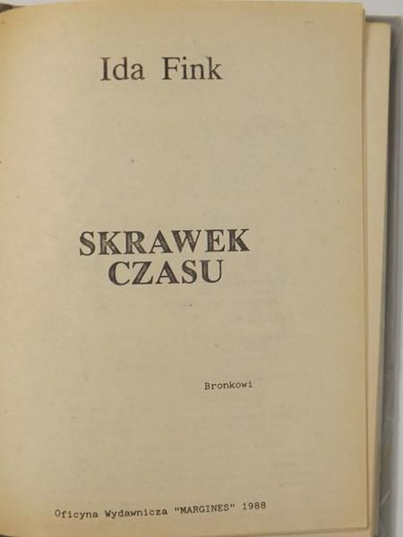Fink Ida - Skrawek czasu