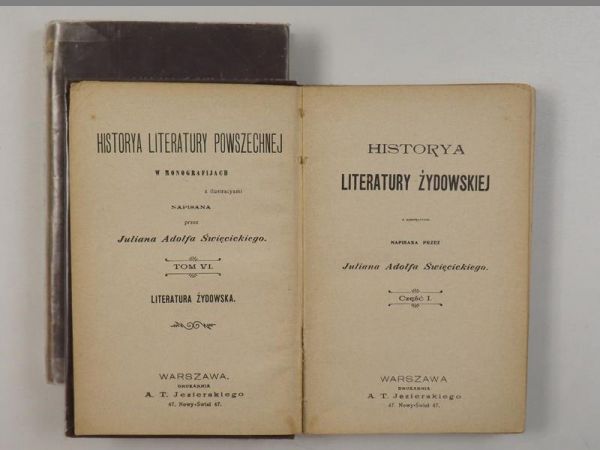 Historya literatury żydowskiej, tom VI, cz. I-II, ok 1903 r.