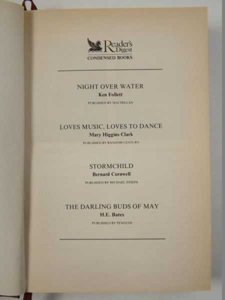 Follett Ken,    - Reader's Digest: Night Over Water / Loves Music, Loves to Dance / Stormchild / The Darling Buds of May