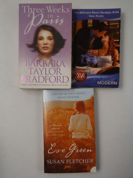 Bradford Barbara Taylor / Brooks Helen / Fletcher Susan - Three Weeks in Paris / The Billionaire Boss's Seceretary Bride / Eve Green
