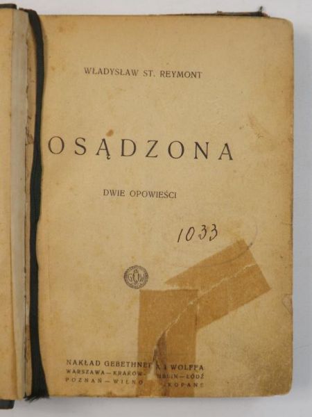 Osądzona, 1923 r.