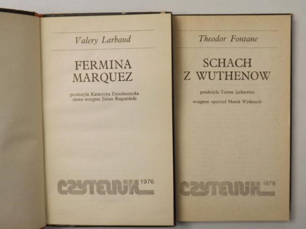 Fontane Theodor,   - Schach z Wuthenow, Fermina Marquez