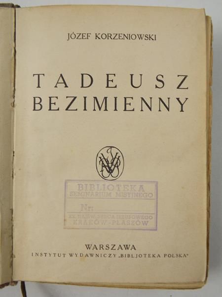 Korzeniowski Józef - Tadeusz Bezimienny,  ok. 1925 r.