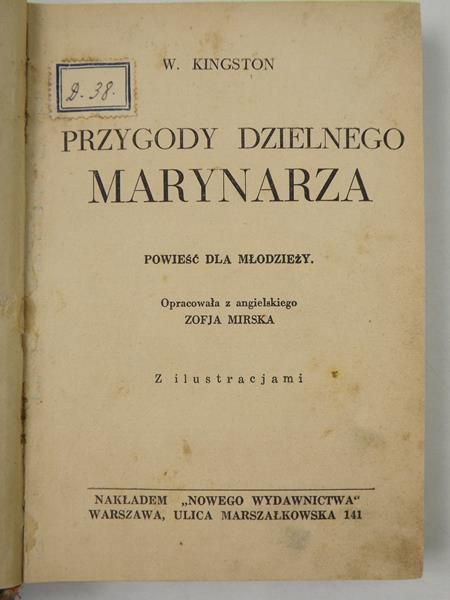 Kingston W. - Przygody dzielnego marynarza, ok. 1920 r.
