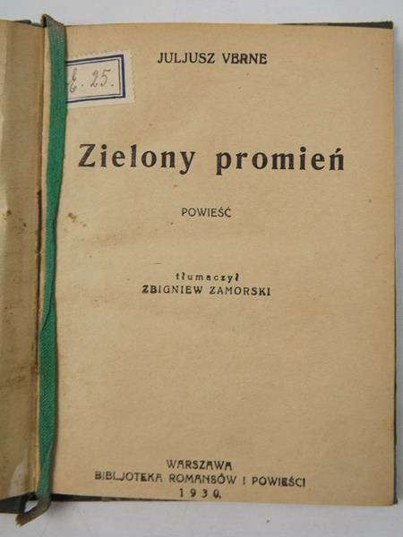 Zielony promień, 1930 r.