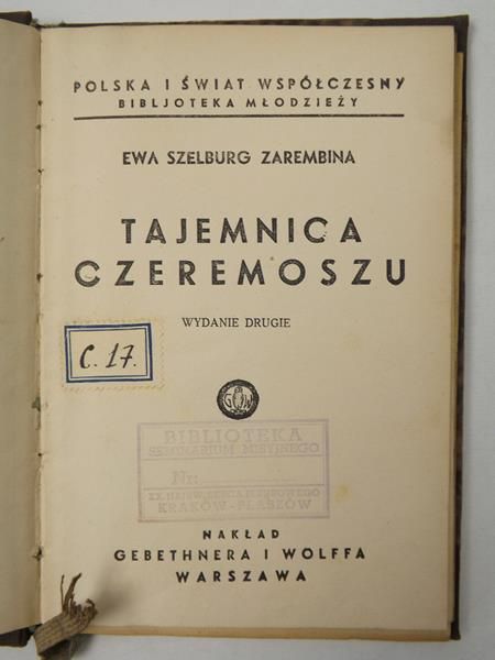Tajemnica Czeremoszu, 1936 r.