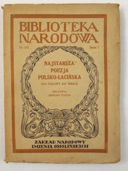 Najstarsza poezja polsko-łacińska, BN