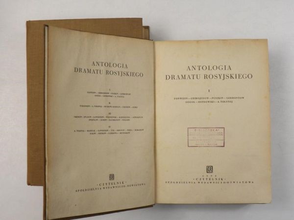 Antologia dramatu rosyjskiego, Tom I-II