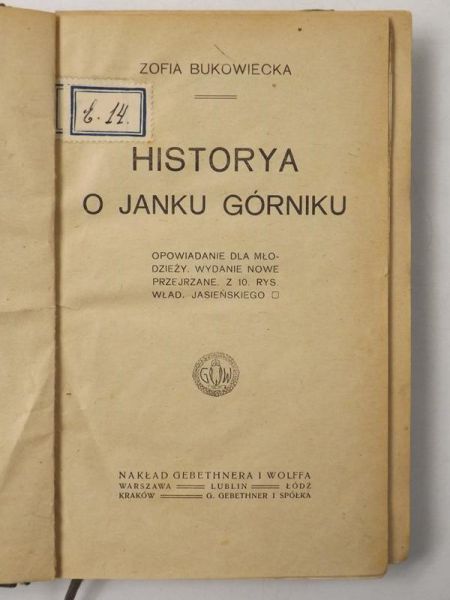 Historia o Janku Górniku, 1926 r.