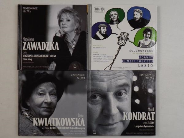 Lesio  Dzieci z Bullerbyn  Zły  Wyznania chińskiej kurtyzany, 4 audiobooki