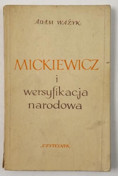 Mickiewicz i wersyfikacja narodowa