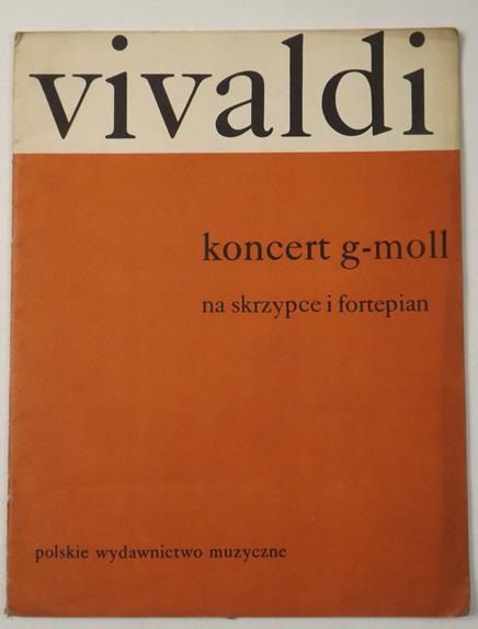Nachez Tivadar (oprac.) - Vivaldi Antonio. Koncert g-moll na skrzypce i fortepian