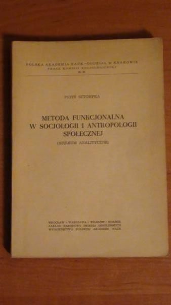 Metoda funkcjonalna w socjologii i antropologii społecznej