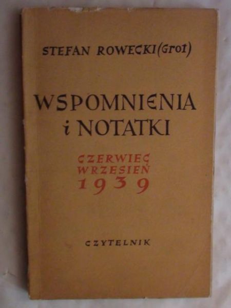 Wspomnienia i notatki - czerwiec, wrzesień 1939