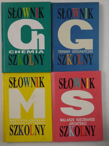 Sobczak J. / Stabryła S. / Baraniewski W. / Flis J. - Słownik szkolny, 4 książki