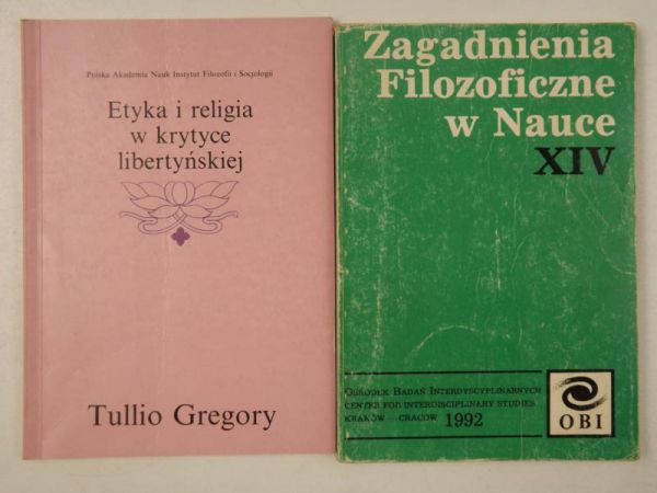 Zagadnienia filozoficzne w nauce XIV / Etyka i religia w krytyce libertyńskiej