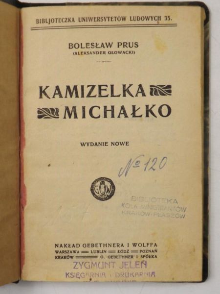 Prus B. - Kamizelka i inne, ok. 1935 r.